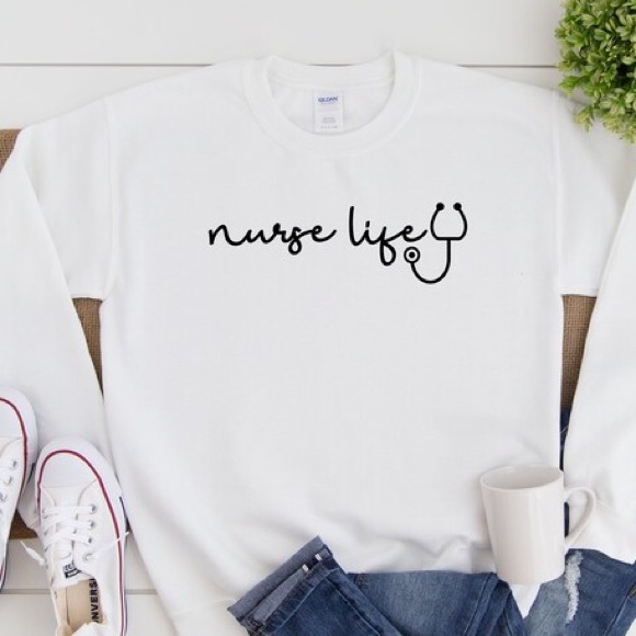 - LOW STOCK HOT 🔥🔥🔥4 for $140 DEAL nurse women's Nurse Crewneck Bundle - Picture 3 of 4